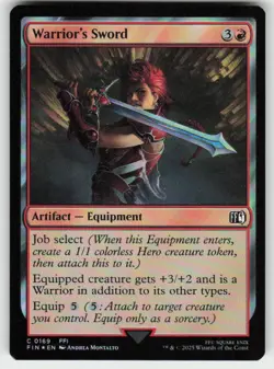 Warrior's Sword 169 Foil Common FINAL FANTASY Magic: The Gathering NM - Image 1