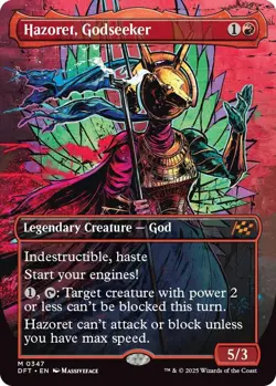 Hazoret, Godseeker (Borderless) Aetherdrift Mythic NM Magic: The Gathering Foil - Image 1