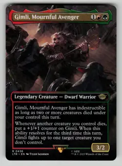 Gimli, Mournful Avenger (Borderless) 436 R Normal Universes Beyond: The Lord of - Image 1