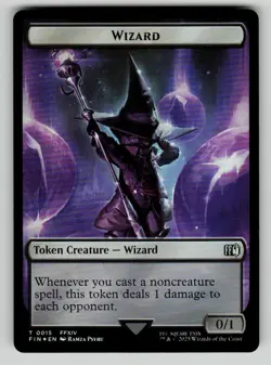 Hero (0004) // Wizard (0015) Double-Sided Token 4 // 15 foil FINAL FANTASY - Image 2