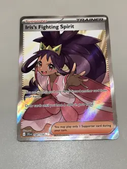 Pokemon TCG Journey Together 180/159 Iris's Fighting Spirit Ultra Rare Full Art - Image 1