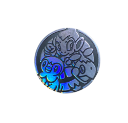 Pokemon Trading Card Games Piplup Turtwig Chimchar Silver Plastic Coin Japanese - Image 1