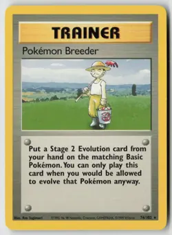 Pokemon Breeder 076/102 - Base Set Normal - PTCG - LP - Image 1