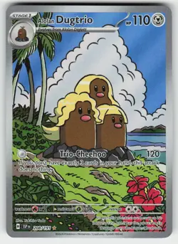 ALOLAN DUGTRIO 208/191 ILLUSTRATION RARE SURGING SPARKS POKEMON NM/M - Image 2