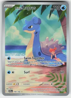 Misty's Lapras 194/182 Illustration Rare Destined Rivals Pokemon NM - Image 1