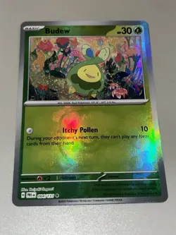 Pokemon TCG Budew Master Ball Pattern Holo Card 004/131 SV Prismatic Evolutions - Image 5