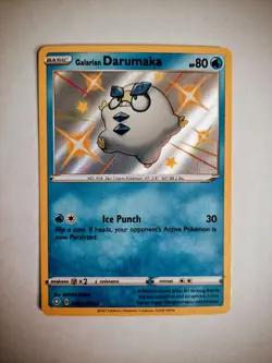 Pokemon Shining Fates card Galarian Darumaka Shiny Holo Rare SV023/SV122🔥 N/M - Image 1