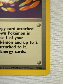 Super Energy Removal 79/102 Base Set Regular Rare Vintage Pokemon Card - Image 4