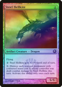 Steel Hellkite FOIL Scars of Mirrodin NM Artifact Rare MAGIC MTG CARD ABUGames - Image 1