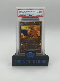 PSA 10 Japanese Neo 2 Charizard Reverse Foil Promo 006 Pokemon Card - Image 1