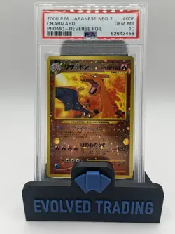 PSA 10 Japanese Neo 2 Charizard Reverse Foil Promo 006 Pokemon Card - Image 2