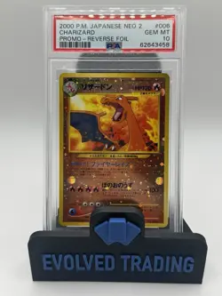 PSA 10 Japanese Neo 2 Charizard Reverse Foil Promo 006 Pokemon Card - Image 3