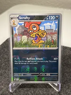 Pokemon TCG Scrafty 055/086 | Master Ball Reverse Holo | White Flare | English - Image 2