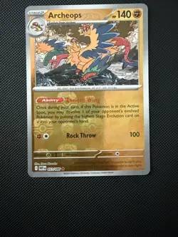 Pokemon 2025 Archeops (Master Ball Pattern) 051/086 Reverse Holo White Flare - Image 1