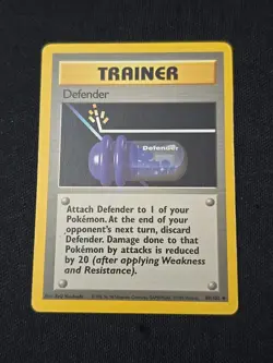 Defender 080/102 Base Set Regular WOTC Vintage Pokemon TCG Light Played - Image 1
