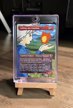 MTG Hand Painted Alter: Howl's Moving Castle Calcifer As Ashling The Limitless - Image 4