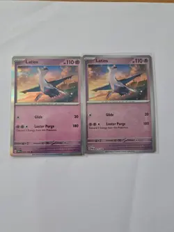 Pokemon Latios 073/182 Both Holo Rare & Reverse Holo Bundle Paradox Rift - Image 1