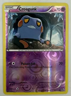Pokemon - Legendary Treasures - Croagunk 62/113 Reverse Holo NM - Image 1