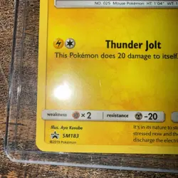POKEMON TCG Pikachu Promo SM183 [SWIRL] - NM - Image 5