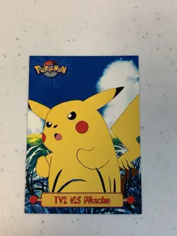 1999 Topps Pokemon TV Animation Series 1 #25 Pikachu #TV2 - Image 1