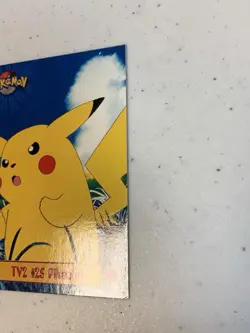 1999 Topps Pokemon TV Animation Series 1 #25 Pikachu #TV2 - Image 3
