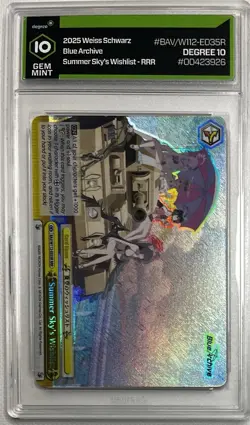2025 Weiss Schwarz Blue Archive Summer Sky’s Wishlist RRR Degree 10 GEM MT - Image 1