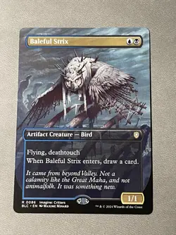 MTG Baleful Strix (Borderless) Commander: Bloomburrow #0086 RARE - Image 1