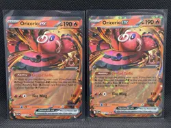 Pokemon TCG ORICORIO EX 018/094 ME02: Phantasmal Flames Double Rare Lot x2 - Image 1