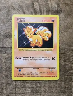 1999 Pokemon TCG - Vulpix - Base Set - Shadowless - MP - 68/102 - Image 1