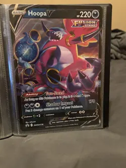 5 Pokemon Sword & Shield VMAX Card Lot - Hoopa V, Meowth VMAX, Eternatus VMAX - Image 2