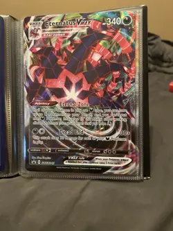 5 Pokemon Sword & Shield VMAX Card Lot - Hoopa V, Meowth VMAX, Eternatus VMAX - Image 5