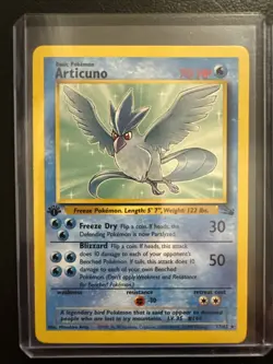 Pokemon TCG Articuno Fossil 17/62 Regular 1st Edition Rare - Image 1