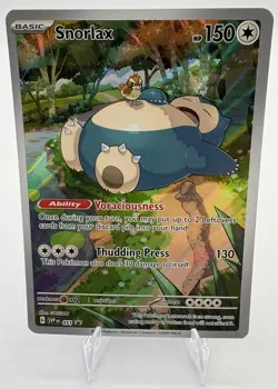 Pokemon TCG Snorlax #51 Scarlet & Violet 151 Promo Card Near Mint Condition - Image 1