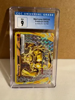 Pokemon GRADED 2016 Machamp BREAK 60/108 Evolutions M+ 9 CGC - Image 1