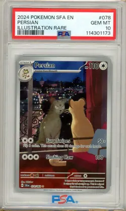 Pokemon Shrouded Fable Persian Illustration Rare 078/064 078 78 PSA 10 GRADED - Image 1