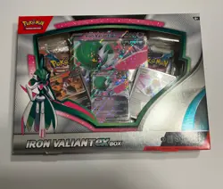 IRON VALIANT EX BOX Pokemon TCG 4 Booster Packs + 4 Foil Promo Cards SEALED NEW - Image 1