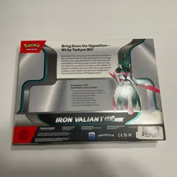 IRON VALIANT EX BOX Pokemon TCG 4 Booster Packs + 4 Foil Promo Cards SEALED NEW - Image 2