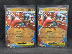 Pokemon TCG MEGA LUCARIO EX 077/132 Mega Evolution Double Rare Lot x2 - Image 1