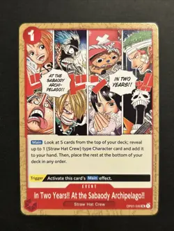 One Piece Romance Dawn In Two Years!! At The Sabaody Archipelago!! OP01-030 NM - Image 1