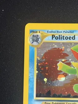 Vintage Politoed Holo 8/75 Neo Discovery Pokemon Card SWIRL! - Image 2