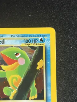 Vintage Politoed Holo 8/75 Neo Discovery Pokemon Card SWIRL! - Image 3