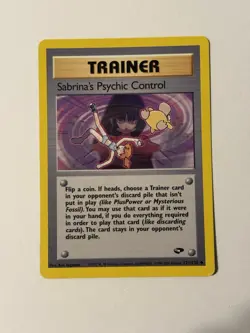 Sabrina's Psychic Control 121/132 Gym Challenge, Vintage Pokemon Card - NM/LP! - Image 2