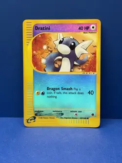 Dratini 107/165 Reverse Holo Expedition Pokemon Card 2002 WoTC E-Reader NM - Image 1