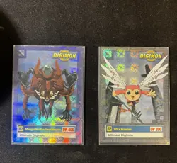 Megakabuterimon #87 & Piximon #52 1999 Upper Deck Digimon Holo Cards - Image 1