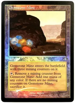 MTG Gemstone Mine *RETRO FRAME FOIL* Dominaria Remastered 395 NM pack fresh edh - Image 1