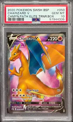 Charizard V 050/073 PSA 10 GEM MINT Pokemon Champion's Path ETB Full Art Promo - Image 1