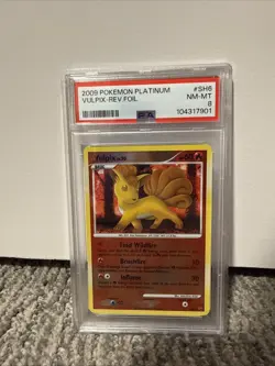 2009 Pokemon TCG - Shiny Vulpix SH6 Reverse Holo Secret Rare - Platinum PSA 8 - Image 2