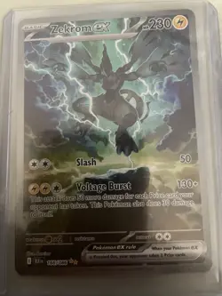 Pokemon TCG Black Bolt and White Flare Zekrom EX English SIR 166/086 - Clean - Image 1