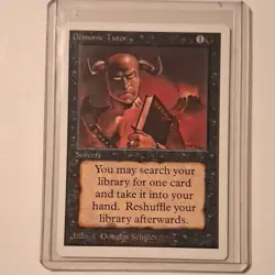 Magic: The Gathering Demonic Tutor Sorcery Regular Finish Douglas Schuler 3 Car… - Image 1