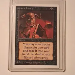 Magic: The Gathering Demonic Tutor Sorcery Regular Finish Douglas Schuler 3 Car… - Image 2